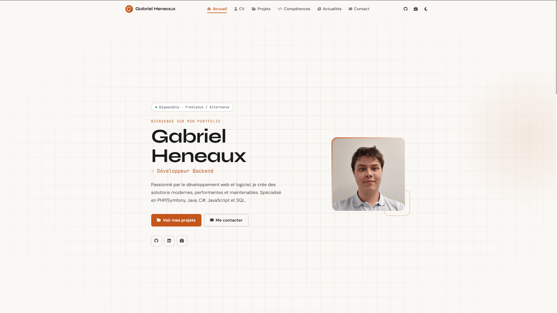 Refonte visuelle du portfolio